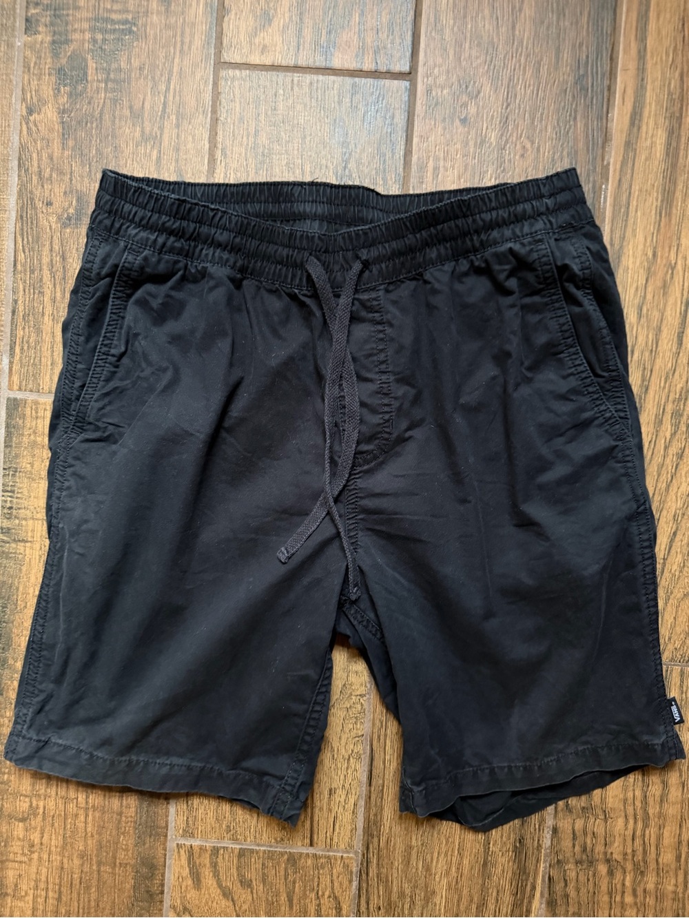 Vans Black Athletic Drawstring Shorts